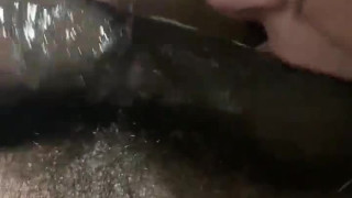 Getting my BBC washed by a white girl gf broad With an oral creampie!
